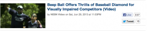 Screen shot of our video on NESN.com